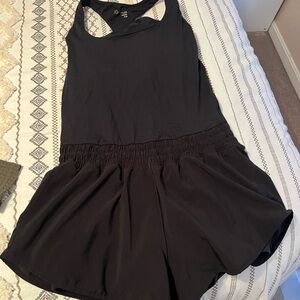 Aerie Black Tank Top and Shorts Set
